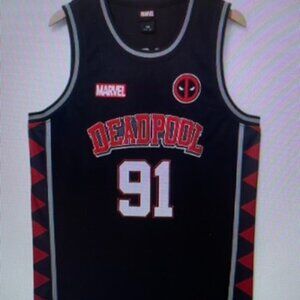 Marvel Deadpool Wade Wilson Basketball Jersey 